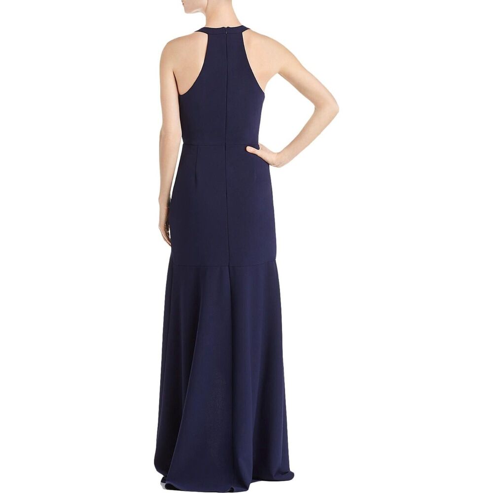 Avery G Womens 8 Navy Blue V Neck Sleeveless Gown Dress NWT CH59 - Picture 2 of 3